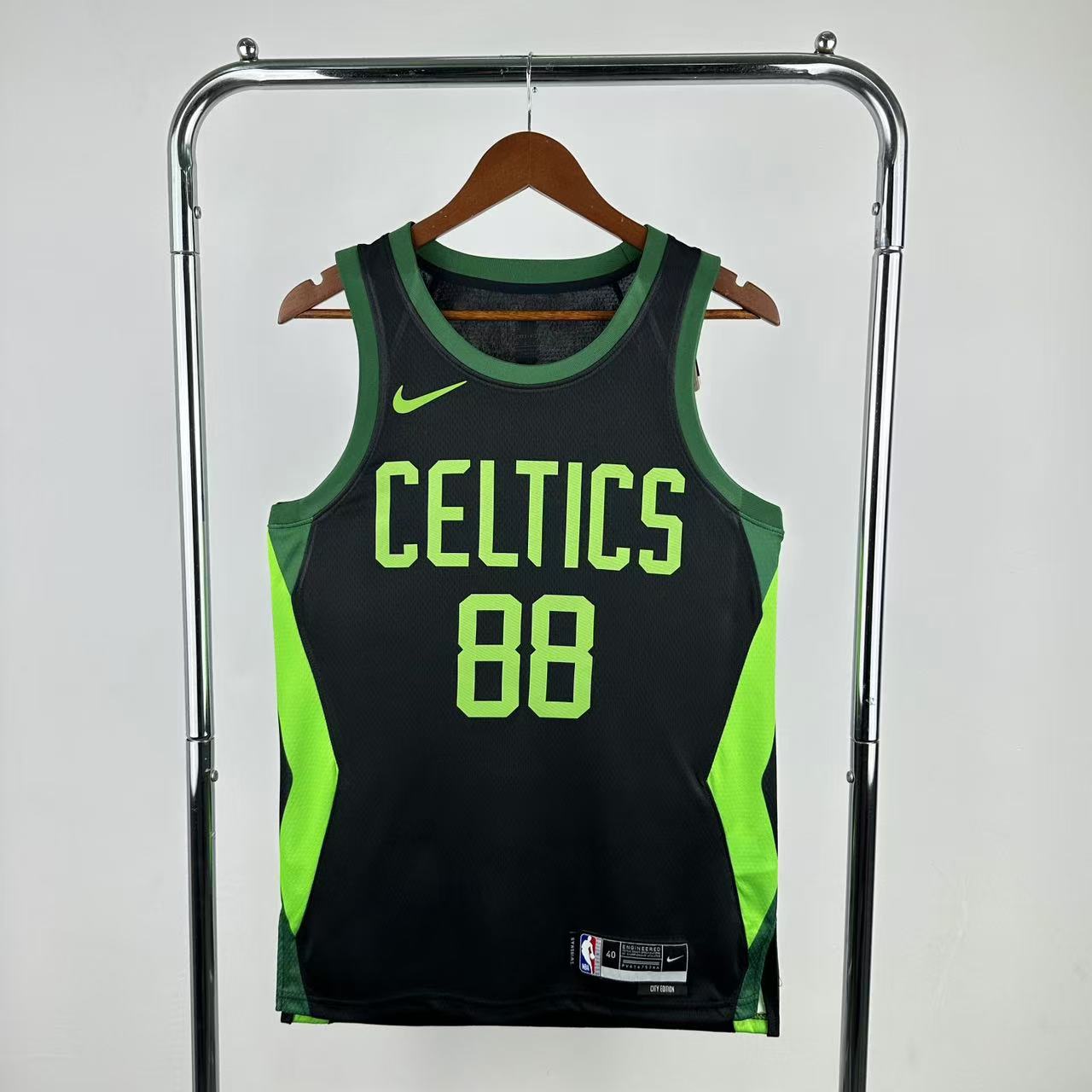 Men Boston Celtics 88 Queta Black City Edition Season Nike 2025 NBA Jersey